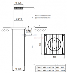 BFT STOPPY MBB 220/700 Боллард автоматический